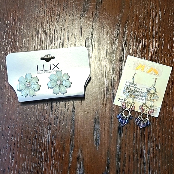 Macy's Jewelry - LUX Macy's 2028 earring jewelry bundle New with tags sparkle iridescent beaded !